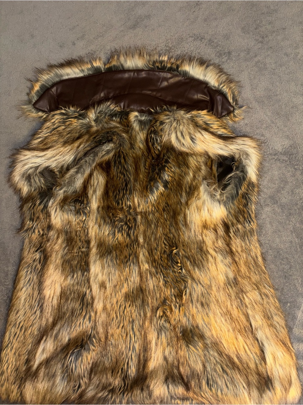 Denim & Supply Ralph Lauren Brown Multi-Tone Faux Fur Vest - Picture 4 of 5